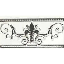 Almera Ceramica Noblesse Cenefa Blanco Silver